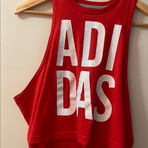 LG Woman’s Red Adidas ‘The Go-To Performance Tee’